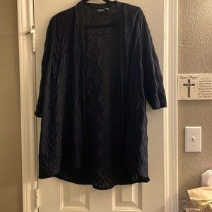 Chico’s Travelers  Navy Blue Light Weight Jacket Sz Chico’s 2 12